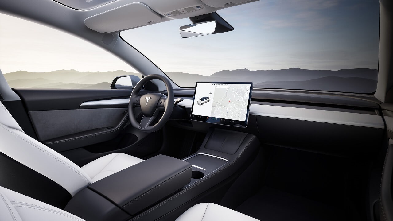 Interior do Tesla Model 3